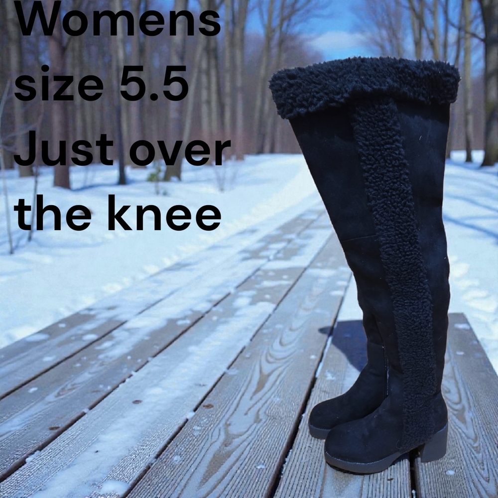 Chic Black Over the Knee Women's Boots